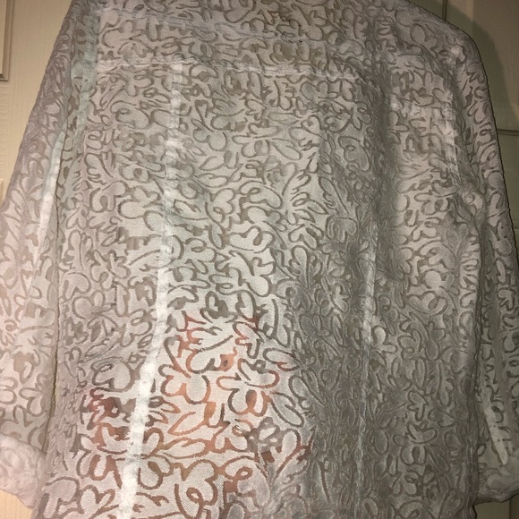 Sheer White Collared Shirt - Picture 3 of 5